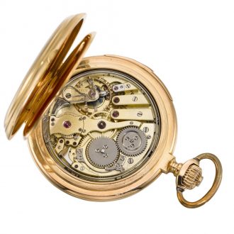 German hunting cased minute repeating keyless lever watch Circa 1900