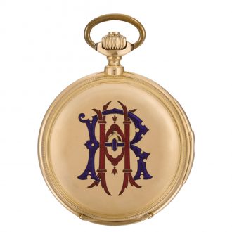 German hunting cased minute repeating keyless lever watch Circa 1900