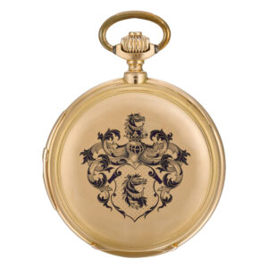 German hunting cased minute repeating keyless lever watch Circa 1900