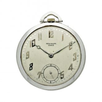 Swiss platinum open faced keyless lever watch Circa 1900