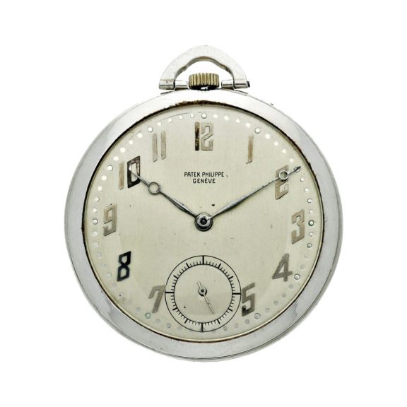 Swiss platinum open faced keyless lever watch Circa 1900 Swiss platinum open faced keyless lever watch Circa 1900