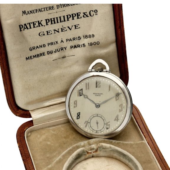 Swiss platinum open faced keyless lever watch Circa 1900 Swiss platinum open faced keyless lever watch Circa 1900