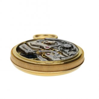 Swiss gold keyless lever chronograph with register Circa 1910