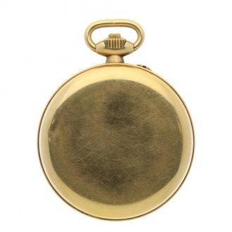 Swiss gold keyless lever chronograph with register Circa 1910