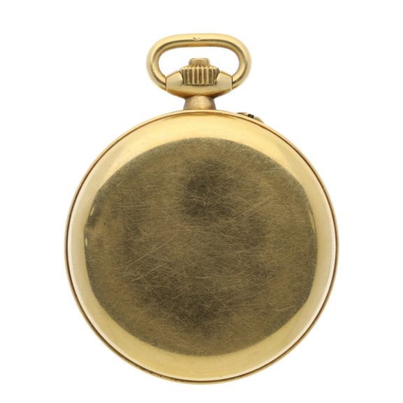 Swiss gold keyless lever chronograph with register Circa 1910 Swiss gold keyless lever chronograph with register Circa 1910