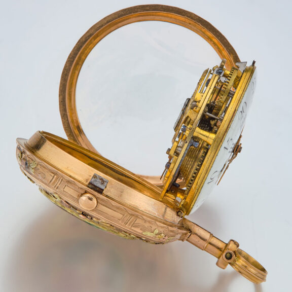 Swiss multi-color gold verge watch with portrait Circa 1790 Swiss multi-color gold verge watch with portrait Circa 1790