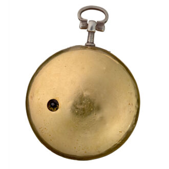 An English 20 carat date verge in repousse pair cases Circa 1740