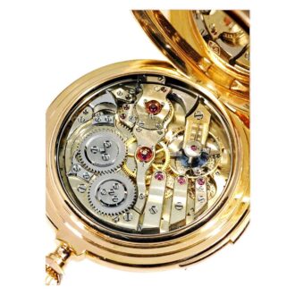 Swiss gold repeating watch with two jacquemarts Circa 1900 Swiss gold repeating watch with two jacquemarts Circa 1900
