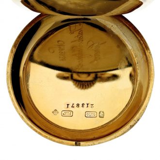 Swiss gold and blue enamel half hunting cased watch Circa 1891