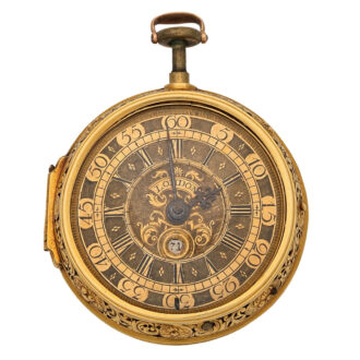 English fine gold quarter repeating verge watch with date Circa 1710