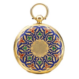 English gold and enamel hunting cased watch Circa 1800