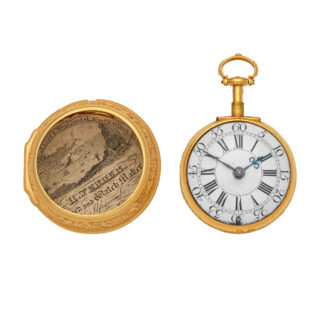 English gold quarter repeating repoussé watch Circa 1760