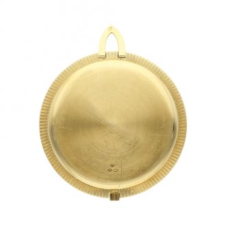 Swiss 18k gold open faced keyless lever dress watch Circa 1990