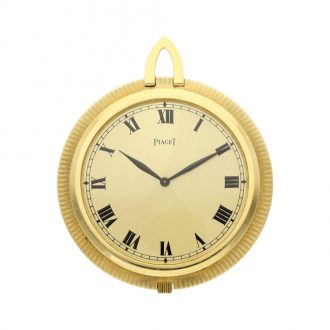 Swiss 18k gold open faced keyless lever dress watch Circa 1990