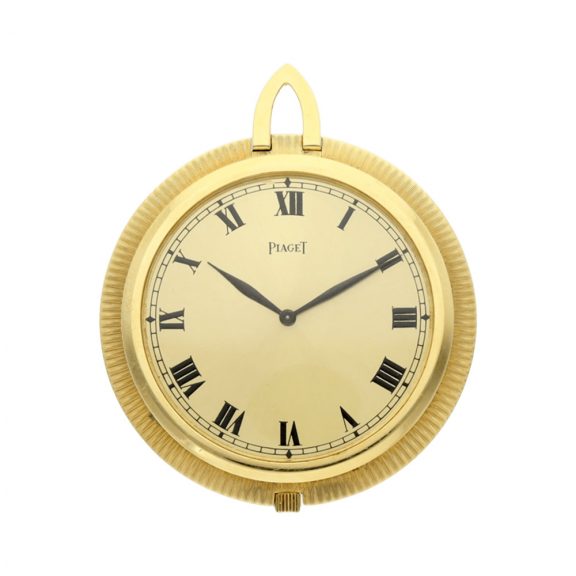Swiss 18k gold open faced keyless lever dress watch Circa 1990