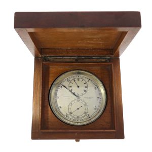 Swiss nickel deck chronometer with regulator dial Circa 1930