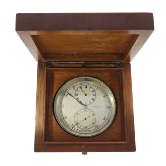 Swiss nickel deck chronometer with regulator dial Circa 1930