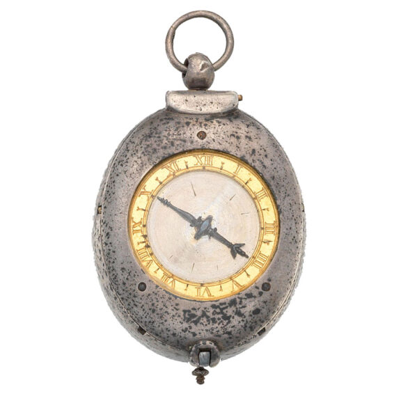 English silver oval puritan verge pocket watch Circa 1635