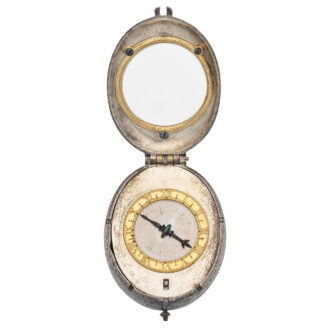 English silver oval puritan verge pocket watch Circa 1635