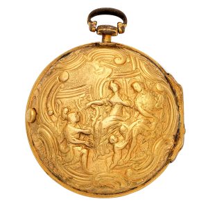 English gilt-metal key wind pair-cased pocket watch Circa 1790