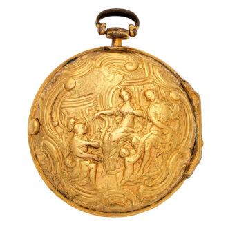 English gilt-metal key wind pair-cased pocket watch Circa 1790