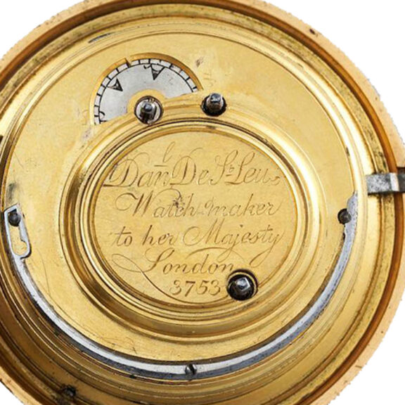 English gilt-metal pair case quarter striking clock watch Circa 1780 English gilt-metal pair case quarter striking clock watch Circa 1780