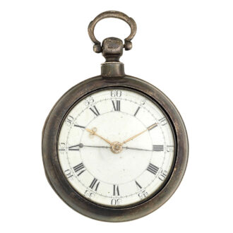 English silver pair cased watch with centre seconds Circa 1800
