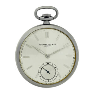 Swiss stainless steel open faced lever pocket watch Circa 1937