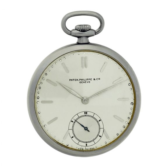 Swiss stainless steel open faced lever pocket watch Circa 1937