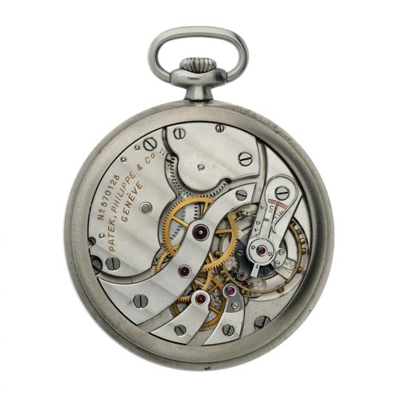 Swiss stainless steel open faced lever pocket watch Circa 1937 Swiss stainless steel open faced lever pocket watch Circa 1937