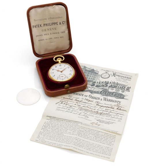 Swiss gold open faced pocket chronometer watch Circa 1903 Swiss gold open faced pocket chronometer watch Circa 1903