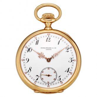 Swiss gold open faced pocket chronometer watch Circa 1903