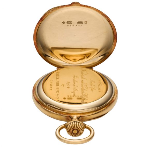 Swiss gold open faced pocket chronometer watch Circa 1903 Swiss gold open faced pocket chronometer watch Circa 1903