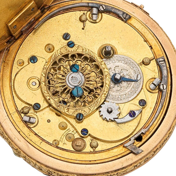 French 18K turquoise set quarter repeating watch Circa 1830 French 18K turquoise set quarter repeating watch Circa 1830