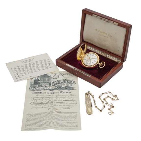 Swiss gold minute repeating hunting cased watch Circa 1903 Swiss gold minute repeating hunting cased watch Circa 1903