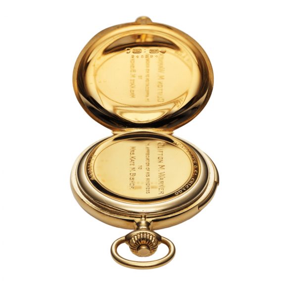 Swiss gold minute repeating hunting cased watch Circa 1903 Swiss gold minute repeating hunting cased watch Circa 1903