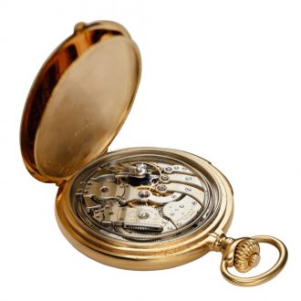 Swiss gold minute repeating hunting cased watch Circa 1903