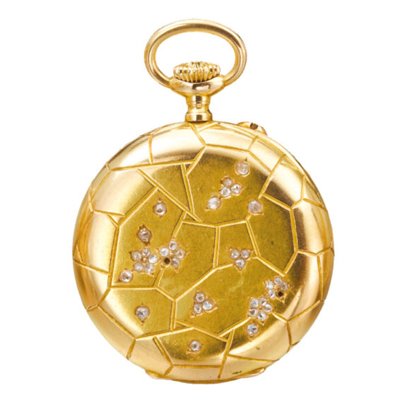 Swiss yellow gold and diamond set lever watch Circa 1890