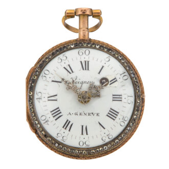 Swiss multi-color gold and portriait cylinder watch Circa 1785