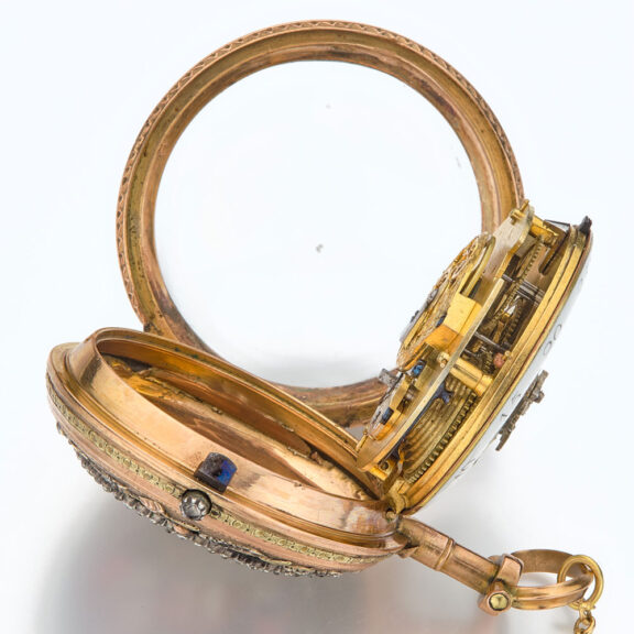 Swiss multi-color gold and portriait cylinder watch Circa 1785 Swiss multi-color gold and portriait cylinder watch Circa 1785