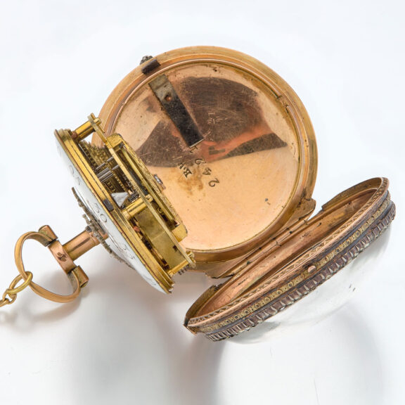 Swiss multi-color gold and portriait cylinder watch Circa 1785 Swiss multi-color gold and portriait cylinder watch Circa 1785
