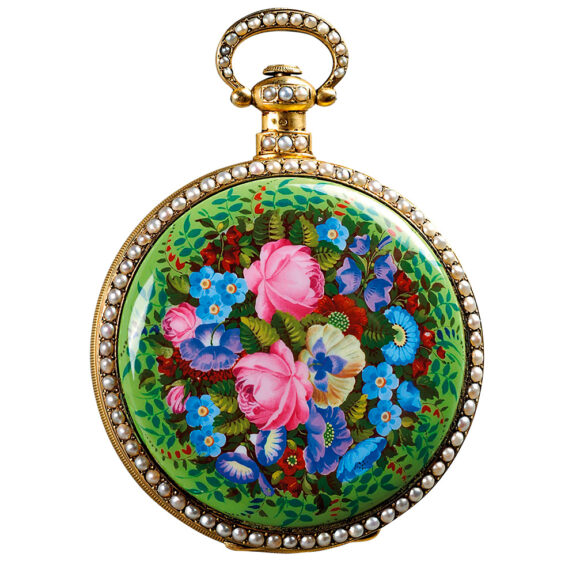 Swiss oversized, extremely rare enamel watch Circa 1850 Swiss oversized, extremely rare enamel watch Circa 1850