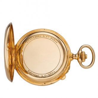 Swiss gold split seconds open faced chronograph watch Circa 1904 Swiss gold split seconds open faced chronograph watch Circa 1904