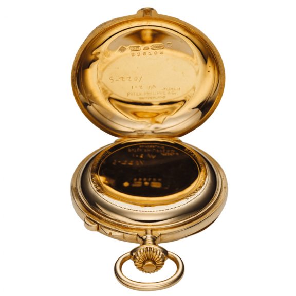 Swiss gold split seconds open faced chronograph watch Circa 1904 Swiss gold split seconds open faced chronograph watch Circa 1904