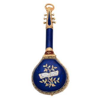 French gold, enamel and pearl set form watch Circa 1840