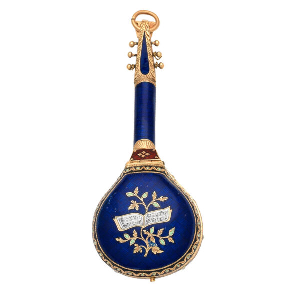 French gold, enamel and pearl set form watch Circa 1840 French gold, enamel and pearl set form watch Circa 1840