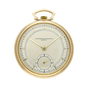 Swiss yellow gold keyless open faced lever watch Circa 1945