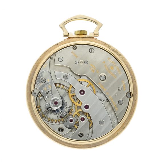 Swiss yellow gold keyless open faced lever watch Circa 1945 Swiss yellow gold keyless open faced lever watch Circa 1945