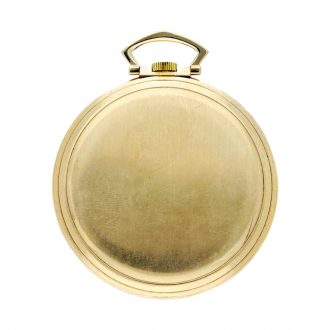 Swiss yellow gold keyless open faced lever watch Circa 1945