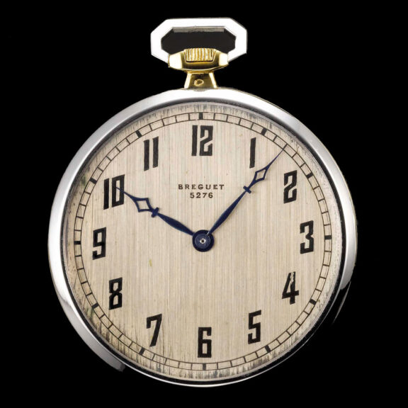 French white and yellow gold open faced watch Circa 1930
